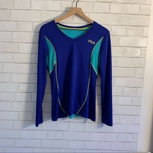 FILA long sleeve workout athletic top womenswear size M